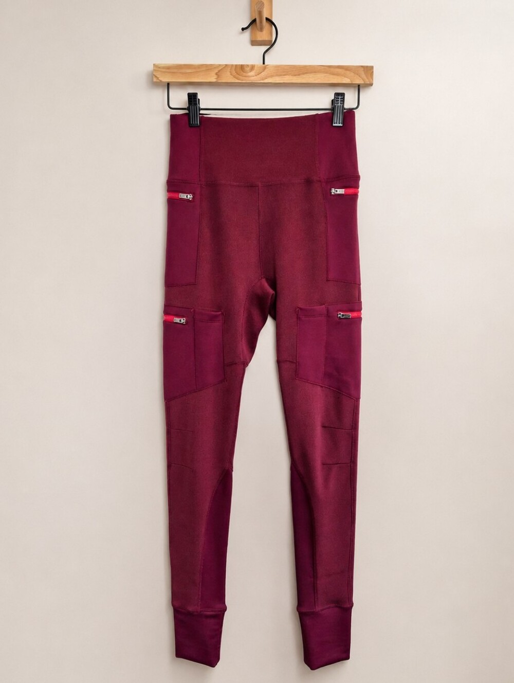 FP‎ Movement Women's Burgundy High Rise Zip Pocket Yoga/athletic Leggings  XS